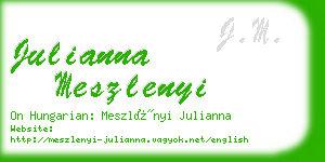 julianna meszlenyi business card